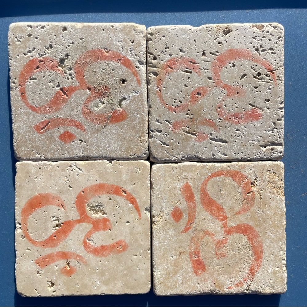 Stone Hand Painted Namaste Coasters